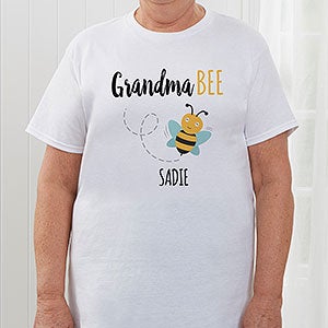 Family Bee Happy Personalized Adult T-Shirt - Adult Medium - Black