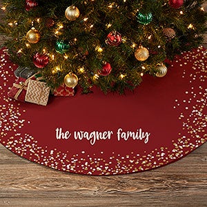 Sparkling Name Personalized Christmas Tree Skirt