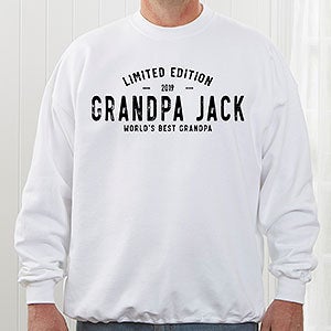 Limited Edition Personalized Crewneck Sweatshirt - Adult X-Large - White