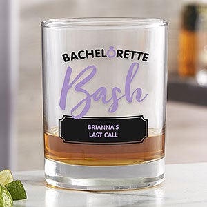 Personalized Bachelorette Bash Whiskey Glasses