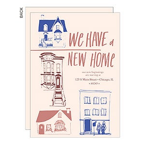 We Have a New Home Moving Announcement-Premium - Set of 5