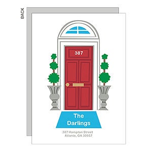 Welcome Red Door Moving Announcement - Set of 5