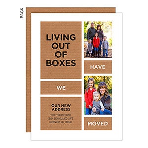 Living Out of Boxes Moving Announcement - Set of 5