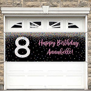 Confetti Personalized Birthday Banner - 45x108