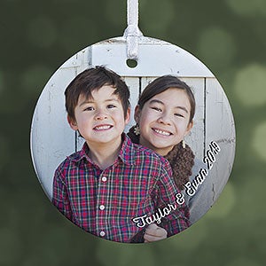 Kids Photo Memories Personalized Ornament - 1 Sided Glossy