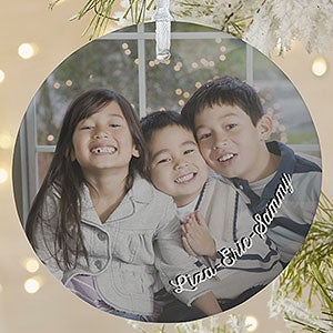 Kids Photo Memories Personalized Ornament - 1 Sided Matte