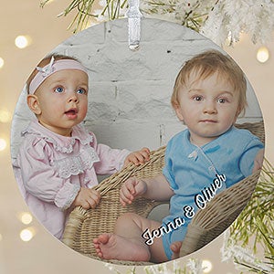 Baby Photo Memories Personalized Ornament - 1 Sided Matte