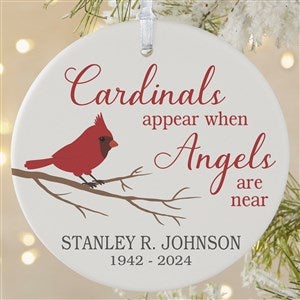 Cardinal Memorial Personalized Ornament - 1 Sided Matte