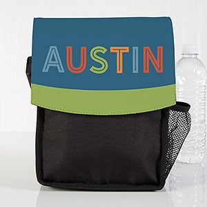 Personalized Kids Lunch Bags - Boys Colorful Name