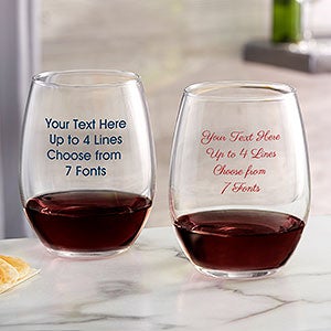 Custom Printed 21oz Stemless Wine Glass