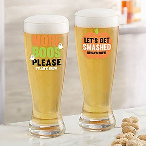 Let's Get Smashed Personalized Halloween Pilsner Glass