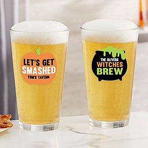 Let's Get Smashed Personalized Halloween Pint Glass