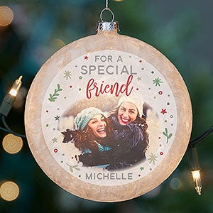 You Are Special Lightable Frosted Glass Photo Ornaments