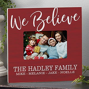 We Believe Personalized Christmas Picture Frame - Horizontal