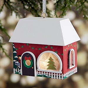 Christmas House Light Up Ornament