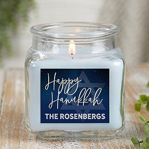 Hanukkah Personalized 10 Oz Crystal Waters Scented Candle