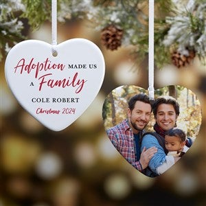 Adoption Made Us A Family Personalized Ornament - 2 Sided Glossy