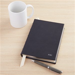 Premium Debossed Leather Journal - Navy