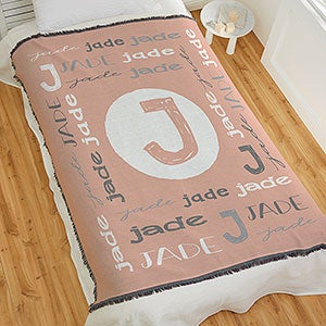 Youthful Name Personalized 56x60 Woven Throw