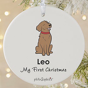 Golden Retriever PhiloSophie's Personalized Ornament - 1 Sided Matte