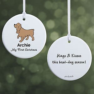 Cocker Spaniel PhiloSophie's Personalized Ornament - 2 Sided Glossy