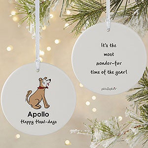 Husky PhiloSophie's Personalized Ornament - 2 Sided Matte