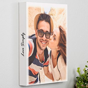 Colored Edge Quote Portrait Photo Canvas Tile Board - 11x14