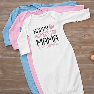 Happy First Mother's Day Personalized Baby Gown