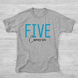 My Big Day Personalized Birthday Hanes Kids T-Shirt - Youth Medium - White