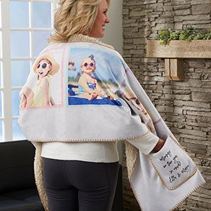 Love Photo Collage Personalized Cuddle Wrap