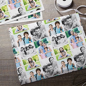 Photo Collage Personalized Photo Wrapping Paper Sheets