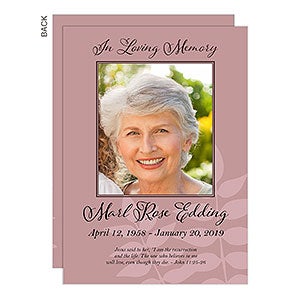 In Loving Memory Photo Bereavement Cards