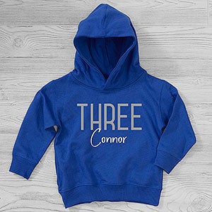 My Big Day Personalized Birthday Toddler Hooded Sweatshirt - Toddler 5/6 - White