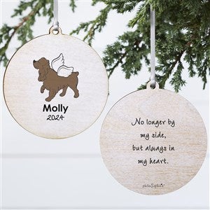 Cocker Spaniel Personalized Memorial Ornament - 2 Sided Wood