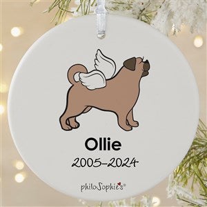 Puggle Personalized Memorial Ornament - 1 Sided Matte