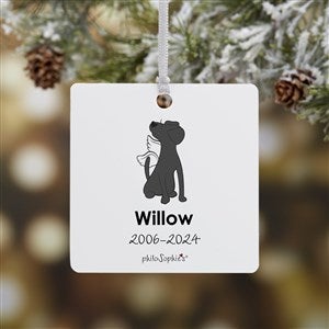 Labrador Personalized Memorial Ornament - 1 Sided Metal