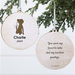 Labrador Personalized Memorial Ornament - 2 Sided Wood