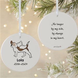 Beagle Personalized Memorial Ornament - 2 Sided Matte