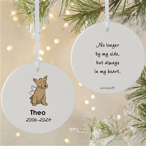 Yorkie Personalized Memorial Ornament - 2 Sided Matte