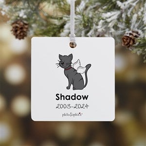 Cat Personalized Memorial Ornament - 1 Sided Metal