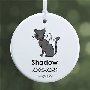 Cat Personalized Memorial Ornament - 1 Sided Glossy