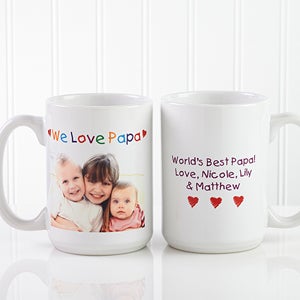 Large Photo Message Coffee Mugs - Loving Him Design