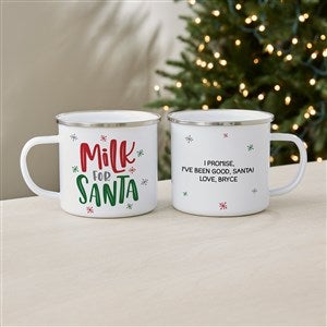 Milk For Santa Large Personalized Christmas Camping Mug