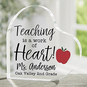 Inspiring Teacher Personalized Heart Keepsake