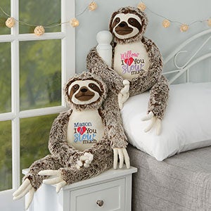 I Love You Slow Much Personalized Sloth Stuffed Animal - 26055