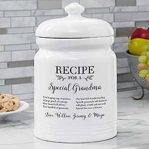 Download Recipe For A Special Grandma Personalized Cookie Jar