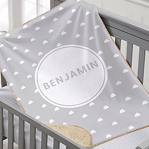 Simple & Sweet Personalized Baby 30x40 Sherpa Blanket