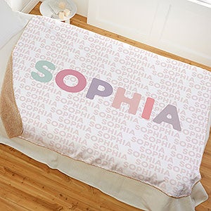 Delicate Name Personalized 60x80 Sherpa Blanket