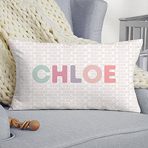 Delicate Name Personalized Lumbar Throw Pillow