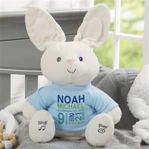 All About Baby Personalized Gund  Flora The Bunny - Blue